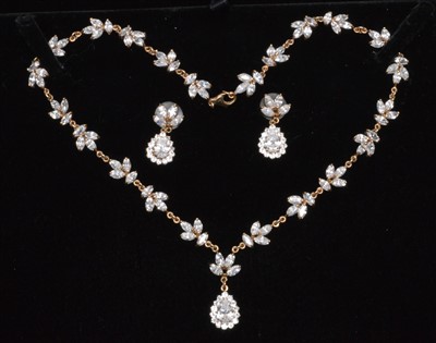Lot 177 - Cubic Zirconia necklace and earrings