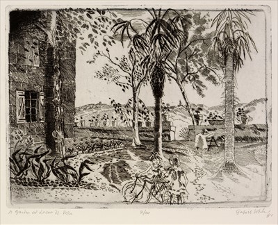 Lot 174 - Gabriel White - A Garden at Lacour de Visa | etching