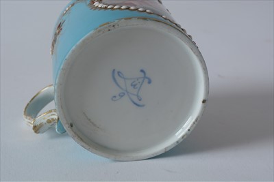 Lot 603 - 19th Century Sevres coffee can and matched saucer.