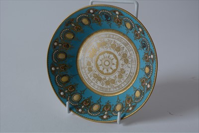 Lot 603 - 19th Century Sevres coffee can and matched saucer.
