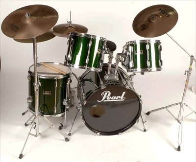 Lot 230 - Four-piece drum kit.
