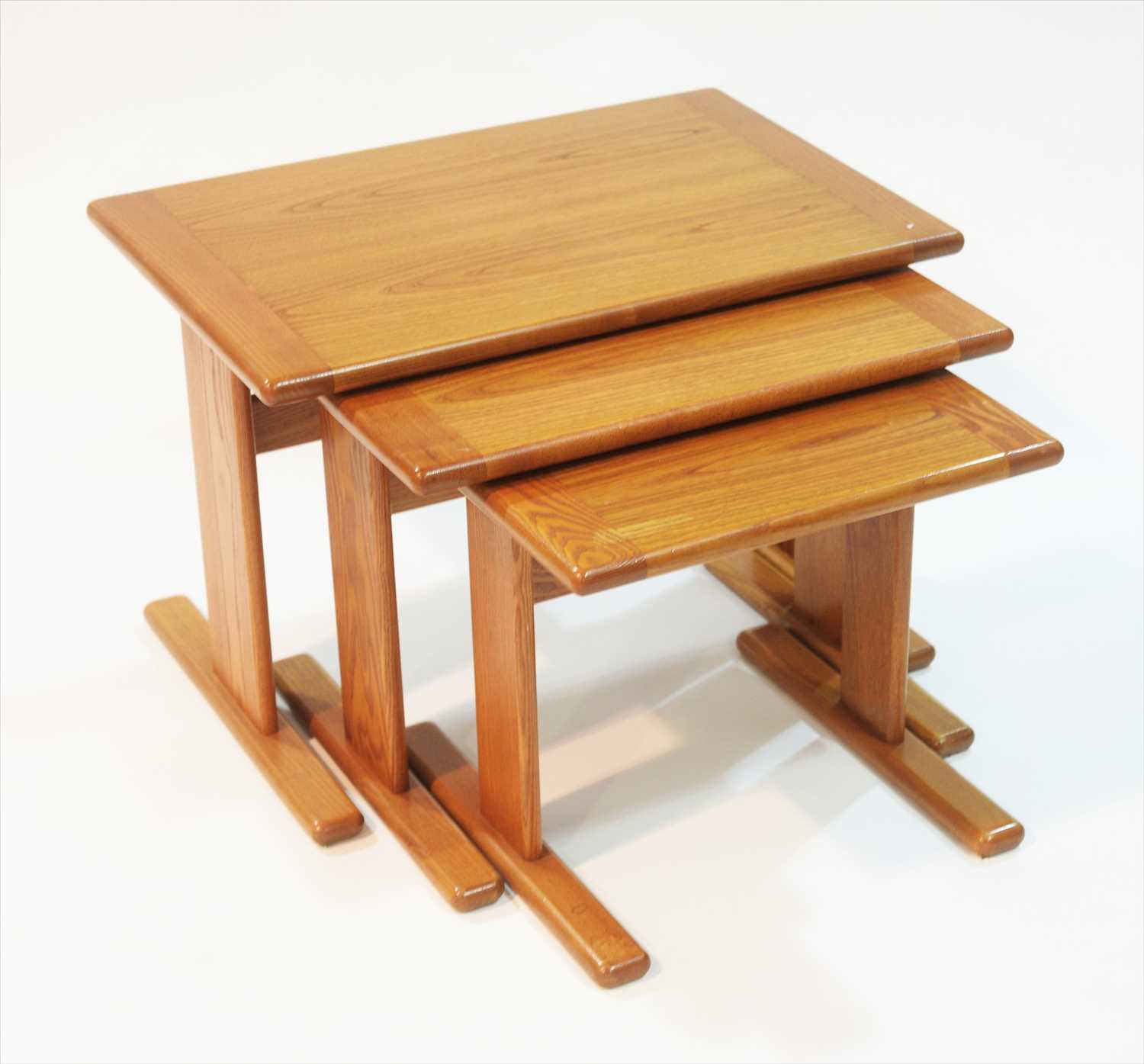 Lot 970 - G-Plan: a nest of three teak occasional tables.