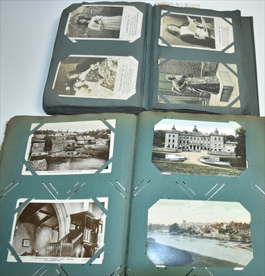 Lot 1150A - Two albums of postcards