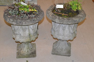 Lot 471 - pair of garden urns