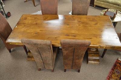 Lot 328 - Dining table and chairs