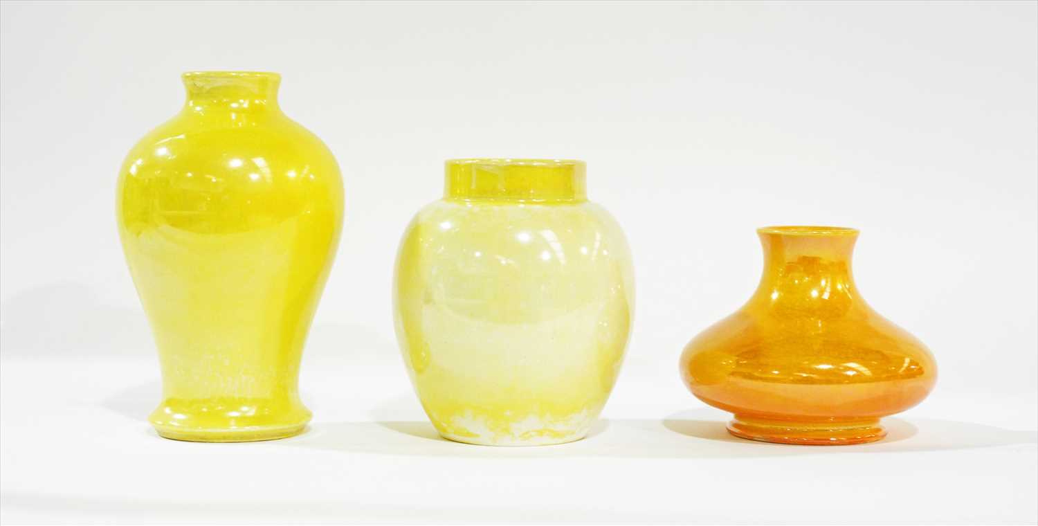 Lot 903 - Three Moorcroft lustre vases