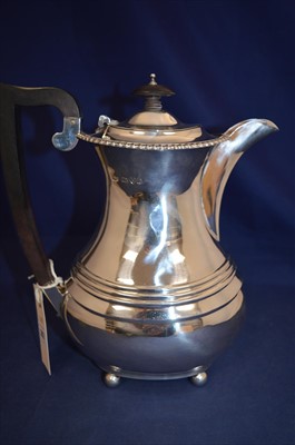 Lot 202 - Silver hot water pot