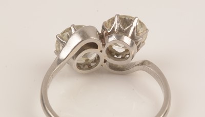 Lot 57 - Two stone diamond ring