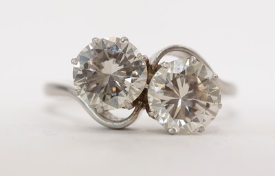 Lot 57 - Two stone diamond ring