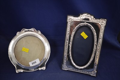 Lot 205 - Two silver mounted photograph frames