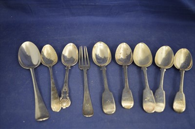 Lot 252 - Silver spoons and fork