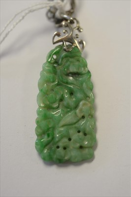 Lot 312 - Jadeite jade pendant