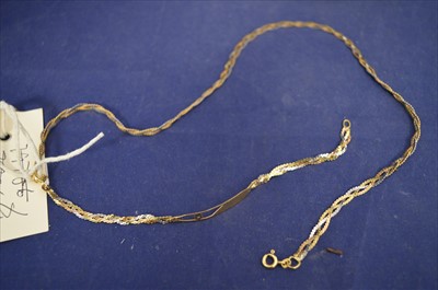 Lot 279 - Gold necklace and bracelet