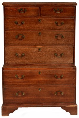 Lot 1170 - George III chest on chest