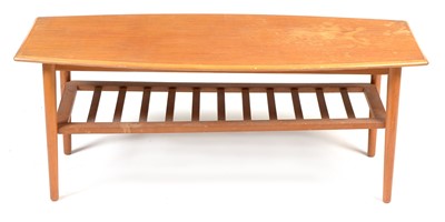 Lot 971A - A mid 20th Century teak and beech coffee table.