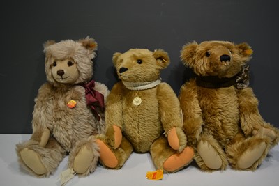 Lot 1187 - Three modern Steiff teddy bears.