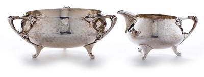 Lot 319 - Arts and Crafts silver jug and bowl