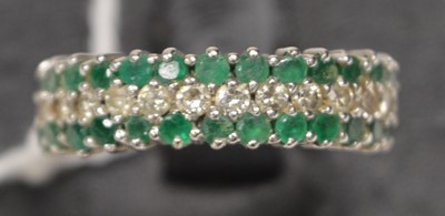 Lot 227 - Emerald and diamond ring