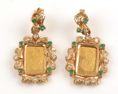 Lot 146 - Ingot earrings