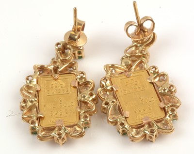 Lot 146 - Ingot earrings