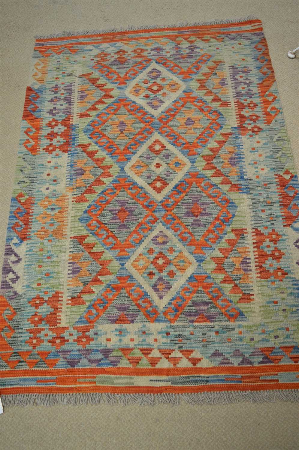 Lot 797 - Vegetable dye wool chobi kilim.