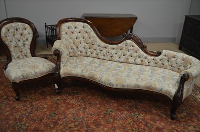 Lot 408 - Chaise and nursing chair