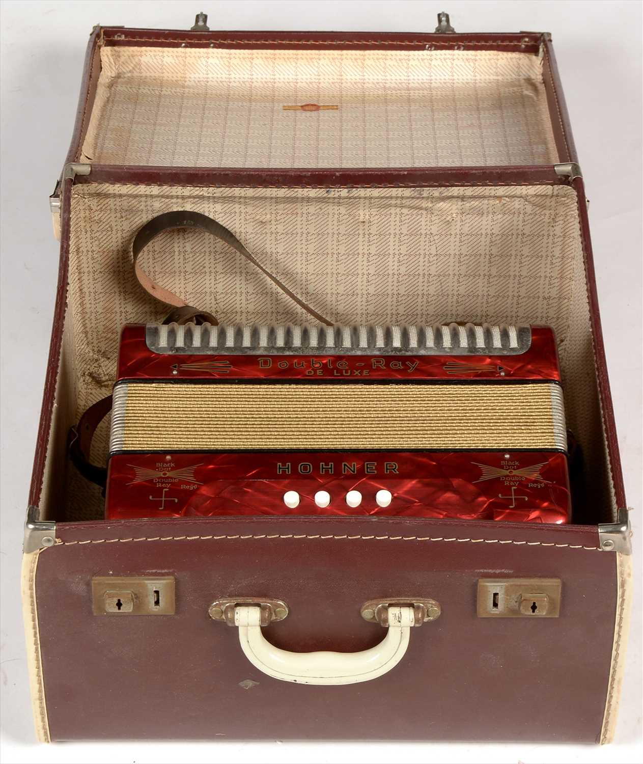 Lot 2 Hohner DoubleRay button accordion