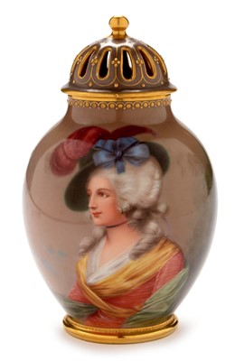 Lot 505 - A Vienna decorated vase by Wagner