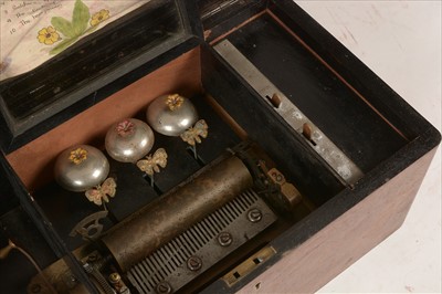 Lot 22 - Swiss cylinder music box
