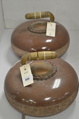 Lot 200 - Curling stones