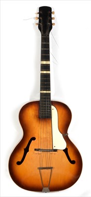 Lot 72 - Lorenzo model N guitar, 1950's cello bodied guitar
