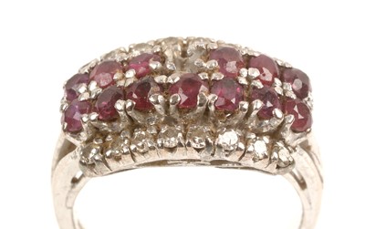 Lot 127 - Ruby and diamond ring