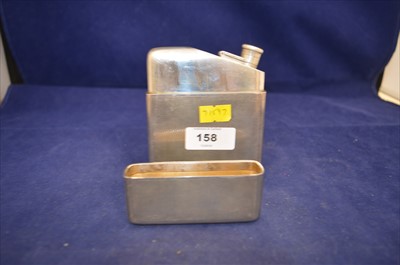 Lot 158 - Silver hip flask