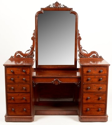 Lot 1079 - A Victorian mahogany dressing table