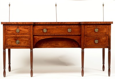 Lot 1080 - A Victorian mahogany and ebony strung sideboard