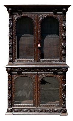 Lot 1071 - Victorian oak bookcase