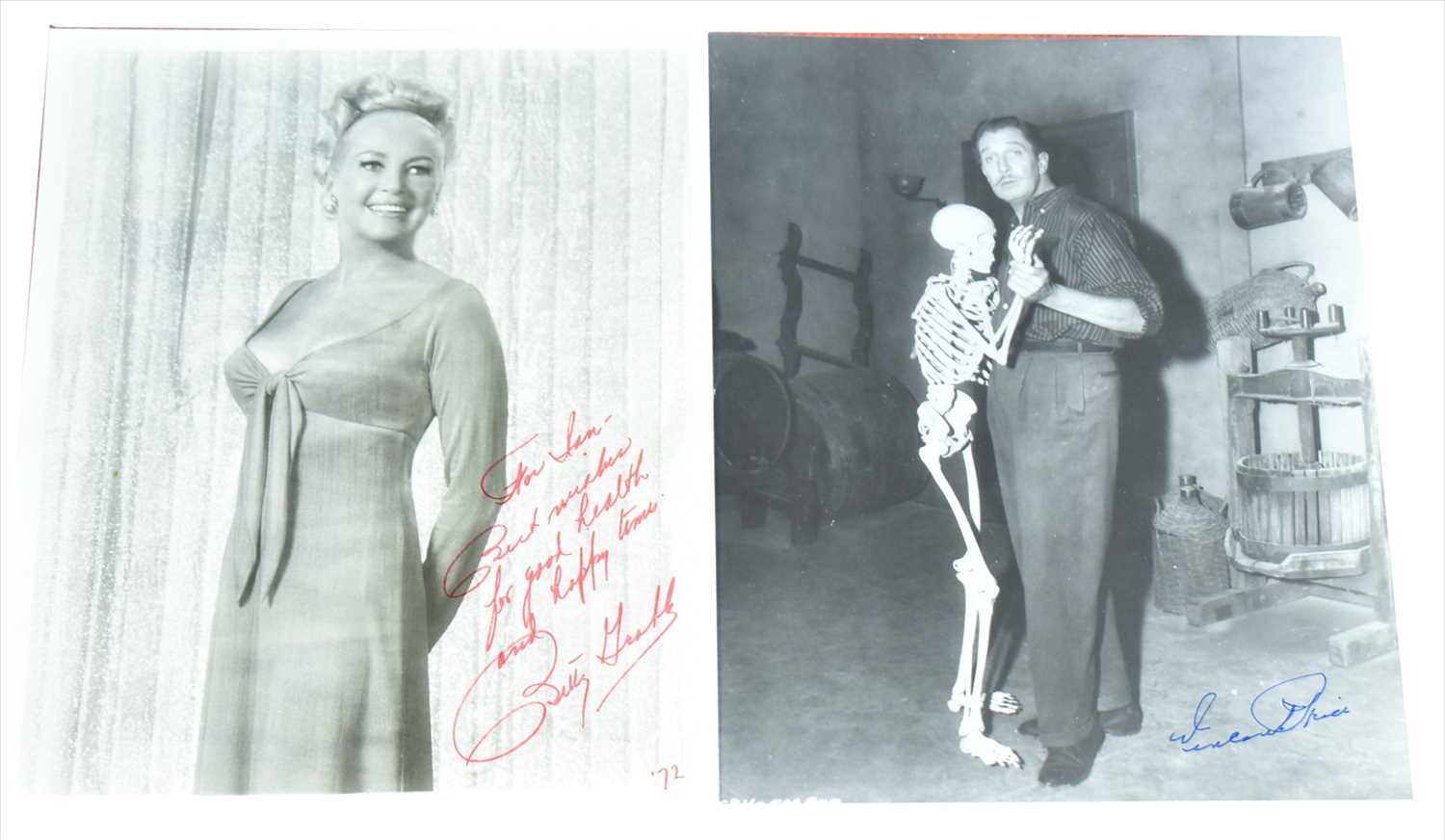 Lot 1008 - Autographs Vincent Price and Betty Grable
