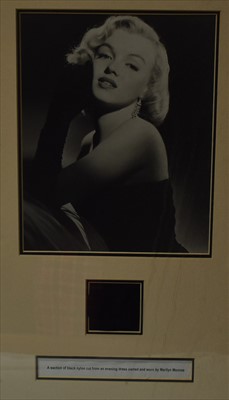 Lot 367 - Marilyn Monroe dress fragment / Bruce Lee photographs