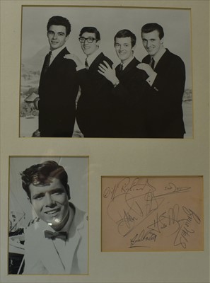 Lot 1016 - Autographs of Cliff Richard and the Shadows