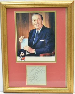 Lot 1024-Walt Disney autograph