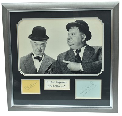 Lot 1025 - Laurel, Hardy and Roach autographs