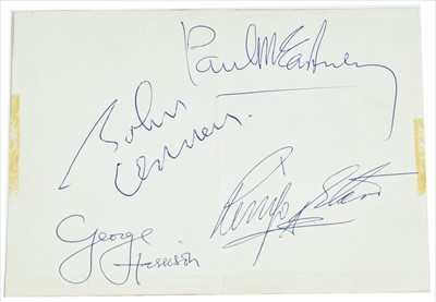 Lot 1071 - Set of four Beatles signatures