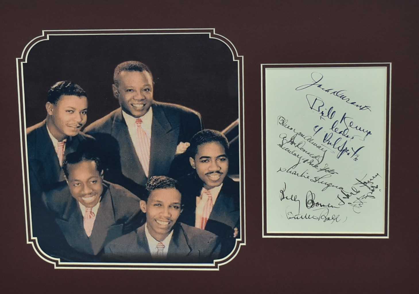Lot 1040 Bill Kenny and The Ink Spots autographs