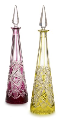 Lot 518 - Baccarat Tsar cut to clear decanters.