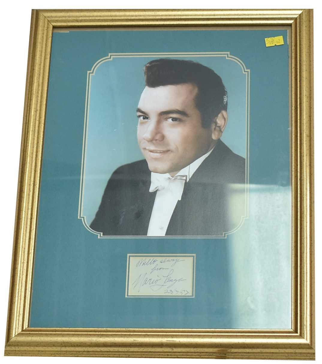 Lot 1054 - Mario Lanza autograph