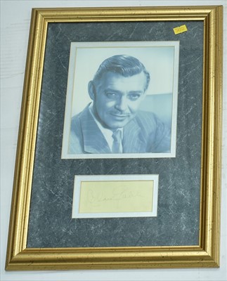 Lot 1055 - Clark Gable autograph
