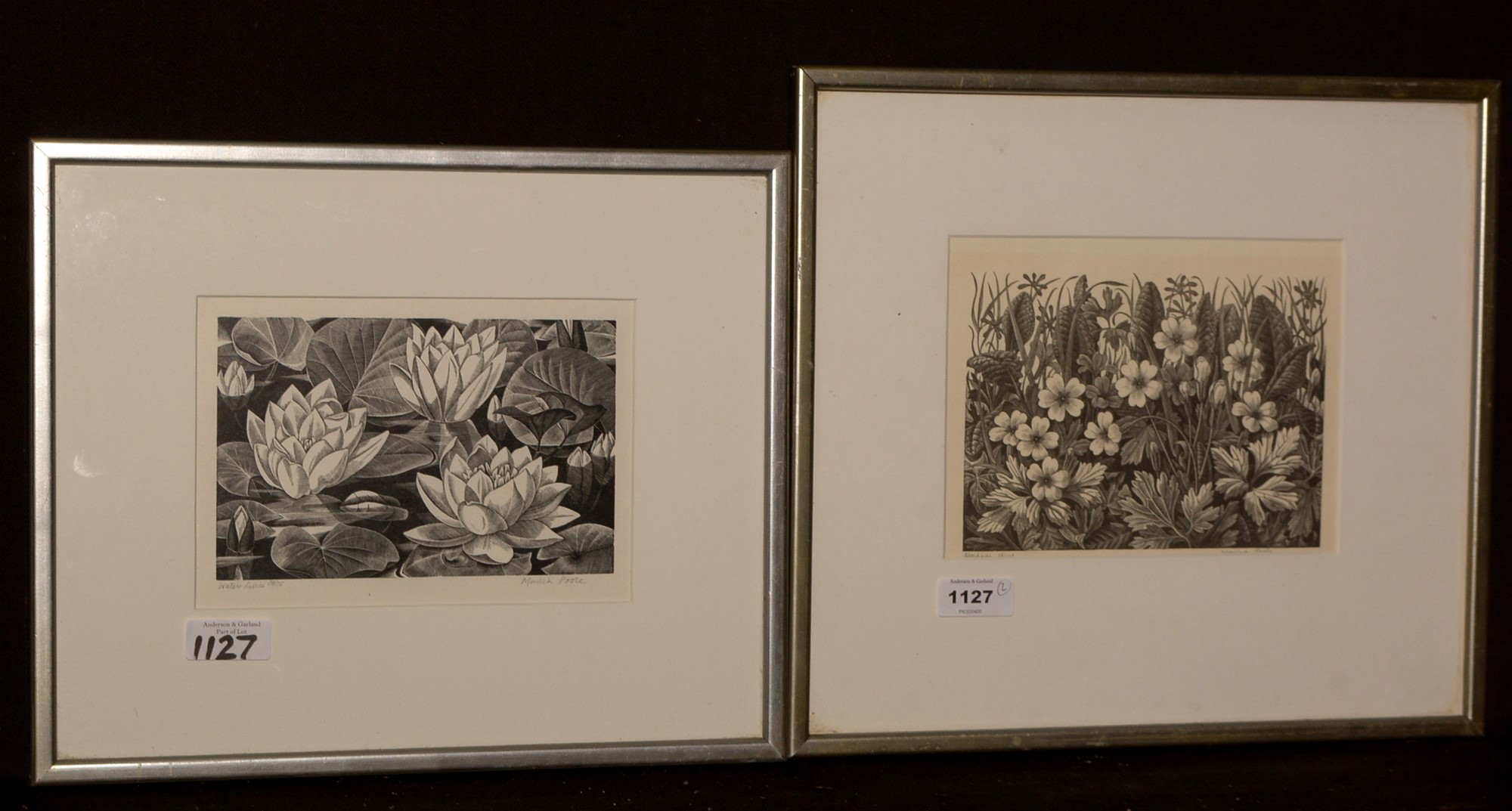 Lot 1127 Monica Poole prints.