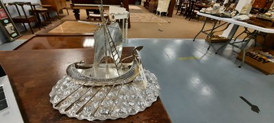 Lot 343 - Silver Viking ship model
