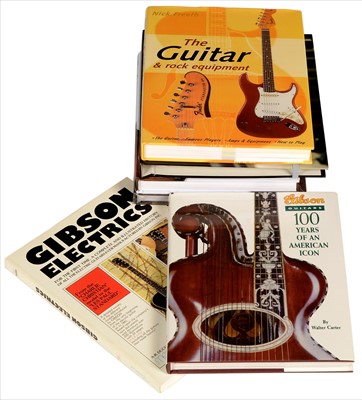 Lot 91 - Three boxes of guitar related books and music