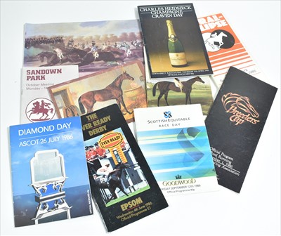 Lot 1087 - Programmes for all ten of Dancing Brave's races